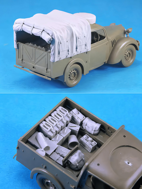 EVANOVM Upgrade- und Renovierungsteile für leichte Lkw, 1/35 Gussharz-Modellbausatz, unbemalt - Bild 1