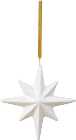 Villeroy & Boch Ornament Stern Winter Glow Hängeornament aus weißem Porzellan