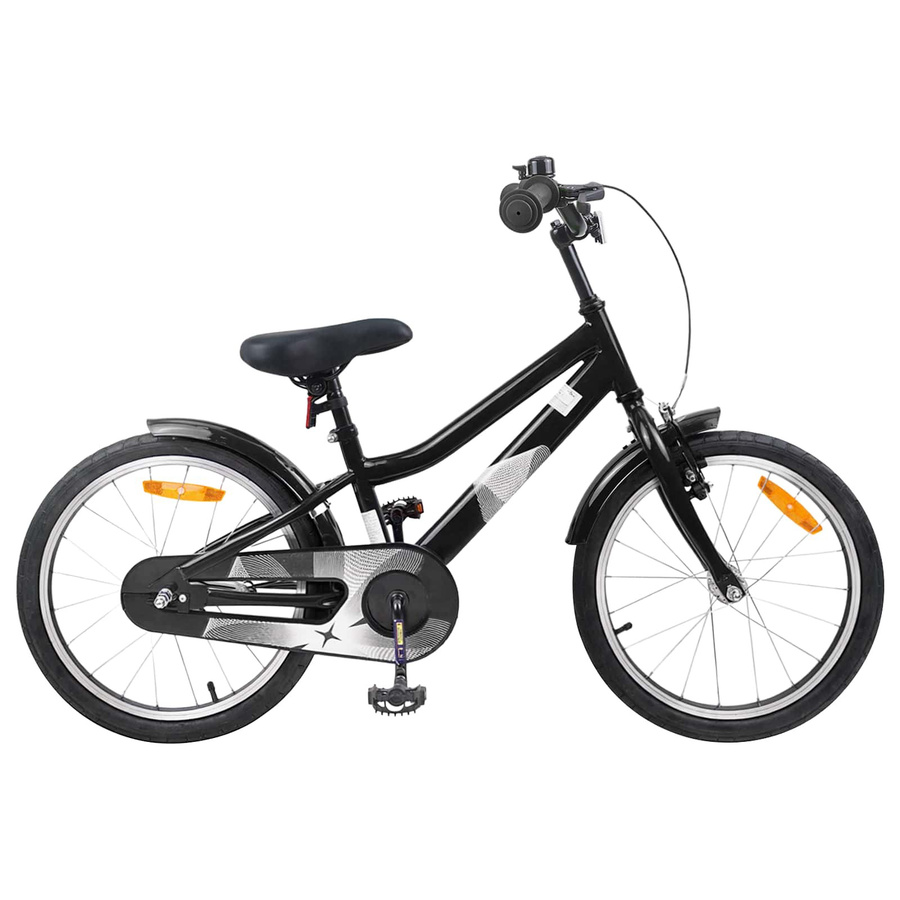 VD Home Furnishing Kinderfahrrad 18 Zoll Schwarz für Alter 5-7 - Bild 1