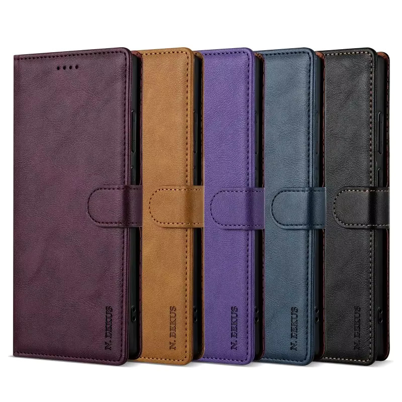 Leder Flip Brieftasche mit Schnalle für Google Pixel 10 Pro XL 9 8 7 6 in Blau mit Kartenfächern - Bild 5
