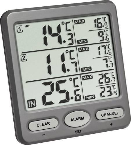 TFA Dostmann TRIO Funk-Thermometer in Anthrazit - Bild 1