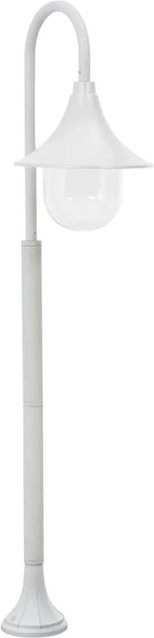 vidaXL Garten-Pollerleuchte aus Aluminium in Weiß, E27, Höhe: 120 cm - Bild 1