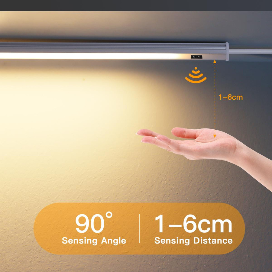 Lcamaw Lighting LED USB Nachtlicht in Warmweiß mit Bewegungssensor und Handwellenschalter für Küche und Schlafzimmer, Länge: 30 cm - Bild 4