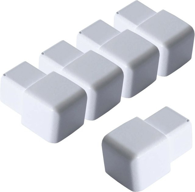 Dalsys Endstück Quadratprofil aus Aluminium eloxiert in Weiß, Maße: 5 x 12,5 mm - Bild 1