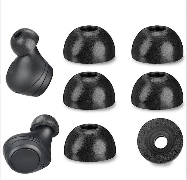 Adhiper01 Memory-Schaum-Ohrstöpsel für Jabra Elite 75t 65t und Anker Liberty Air X/Air 2/Air 2 Pro/2 PRO Bluetooth-Kopfhörer, Schwarz, S/M/L - Bild 1