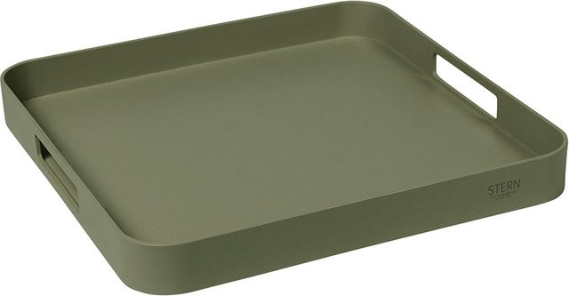 Stern Tablett aus Aluminium in Grün B/T/H: 40 x 40 x 5 cm - Bild 1