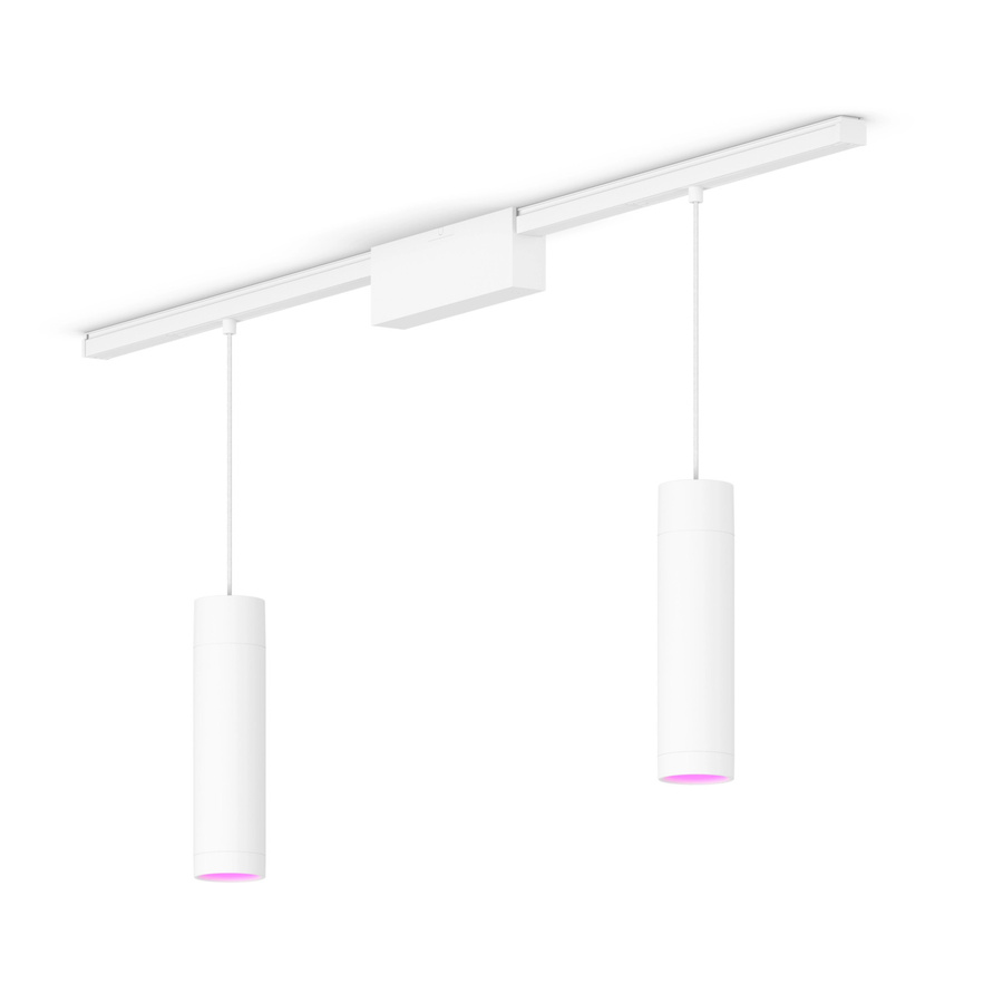 Philips Hue Perifo Basis-Set Gerade Deckenleuchte in Weiß mit 2 Pendeln - Bild 1