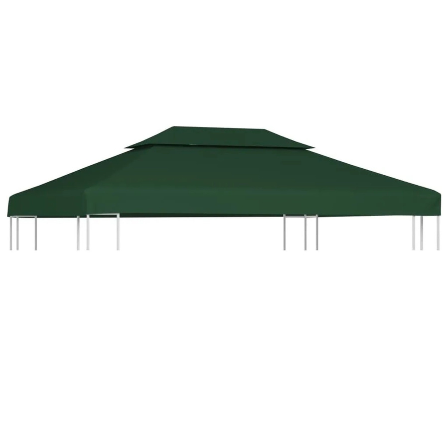 vidaXL Pavillon-Ersatzdach aus Polyester in Grün, B x T: 4 x 3 m, 300 g/m² - Bild 2