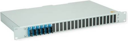 TELEGÄRTNER BASIS eco LWL-Panel OS2 mit 6x SC Duplex Kupplungen in Blau und Silber - Bild 1