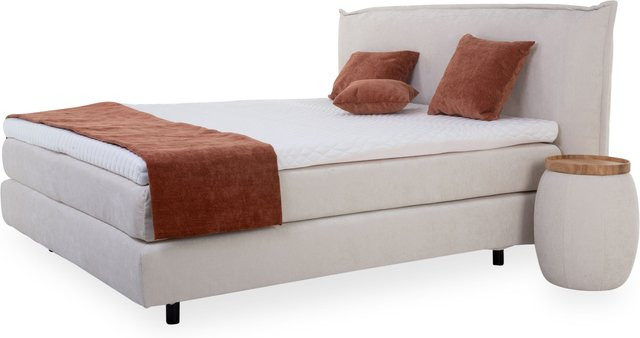 Boxspringbett MONDO BARELL in Beige mit Stoffbezug und Schaumstoff, B/T/H: 160 x 200 x 188 cm - Bild 1