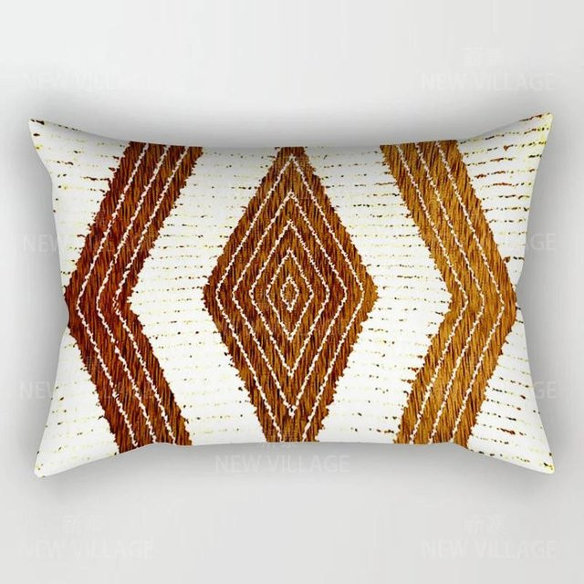 JMG Clothing Kissenbezug im Boho-Stil mit Herbst-Pflanzenmotiv, Farbe: Braun/Weiß, B/H: 30 x 50 cm - Bild 1