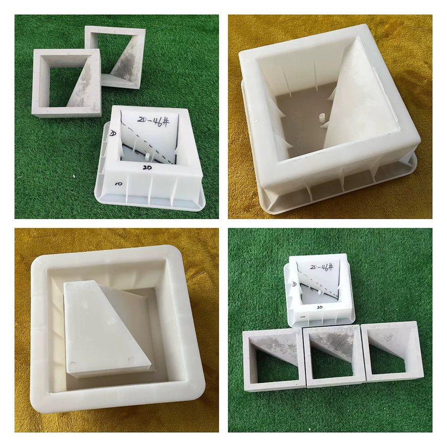 DIY Kunststoff Pflasterform für Zement und Beton zur Garten- und Weggestaltung, Weiß, B/T: 20 x 20 cm - Bild 3