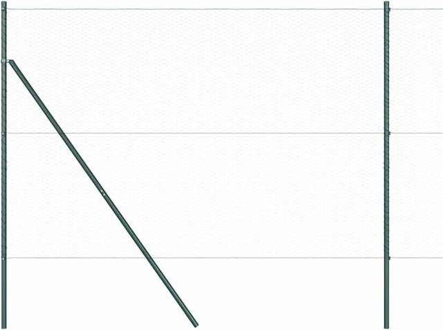 vidaXL Maschenzaun aus Stahl und PVC in Grau, Höhe: 1,6 m, Breite: 100 m - Bild 1