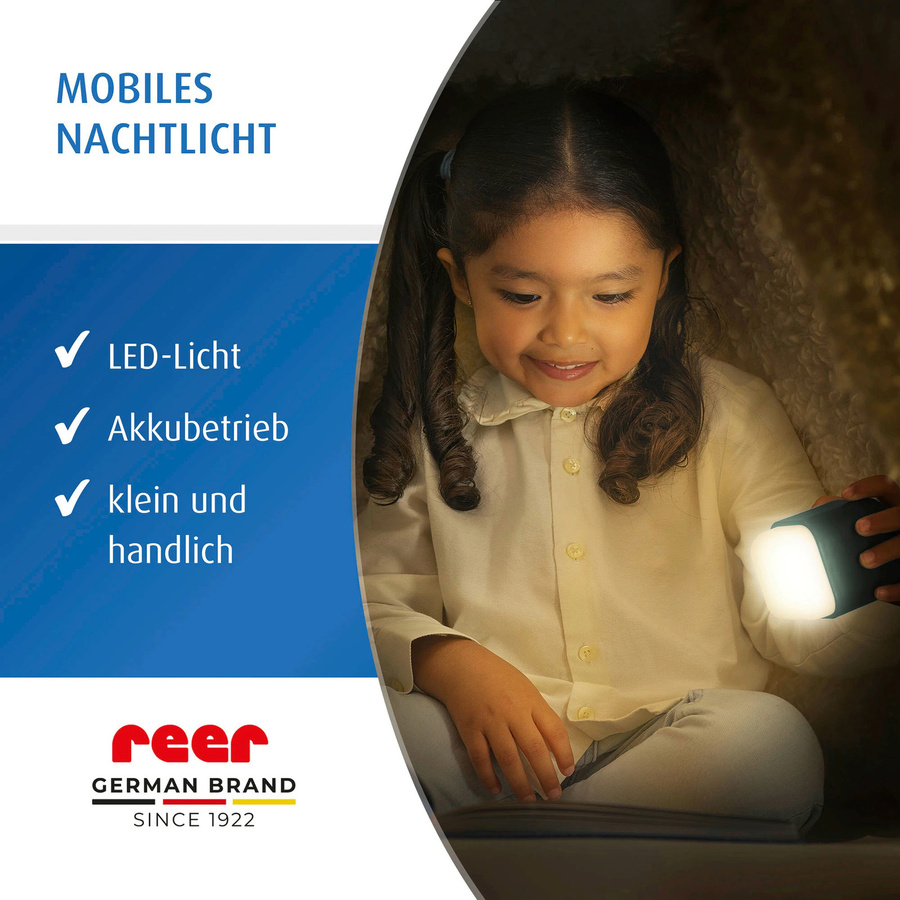 Reer LED-Nachtlicht 2in1 SleepLight mit Dämmerungssensor, Akku und Grün/Weiß - Bild 3