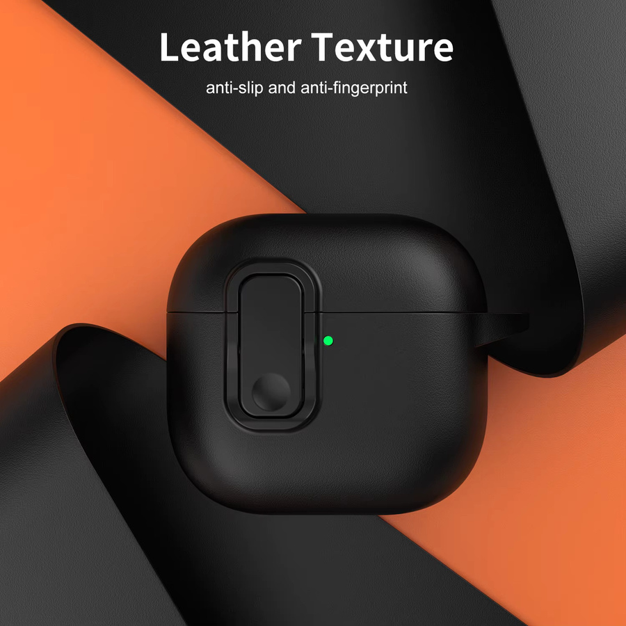 Luxus Lederhülle mit Schloss-Schnalle Design für Apple AirPods 4 und AirPods Pro 2 Generation - Bild 2