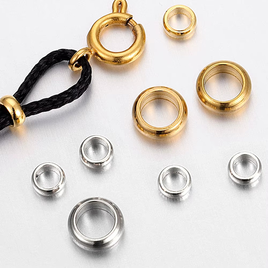 YUTOPIE Spacer Beads, Gold Color, Edelstahl, 50 Stück - Bild 2