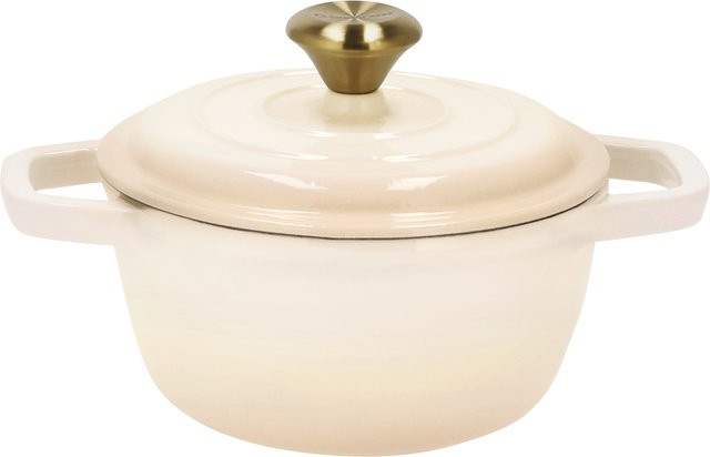 SILVERCREST Premium-Gusseisentopf aus emailliertem Gusseisen in Beige, Durchmesser: 16 cm - Bild 1