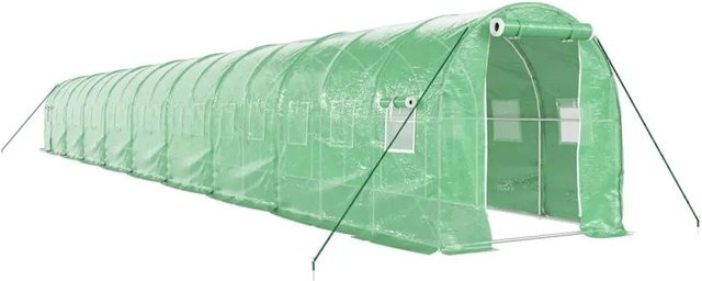 Furnicato Gewächshaus mit Stahlrahmen in Grün, Fläche: 36 m², B/T/H: 18 x 2 x 2 m - Bild 1