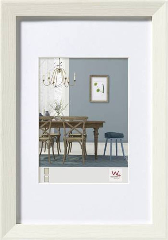 Walther Design Bilderrahmen Fiorito aus Holz in Weiß mit Passepartout, Format: 20 x 15 cm - Bild 1
