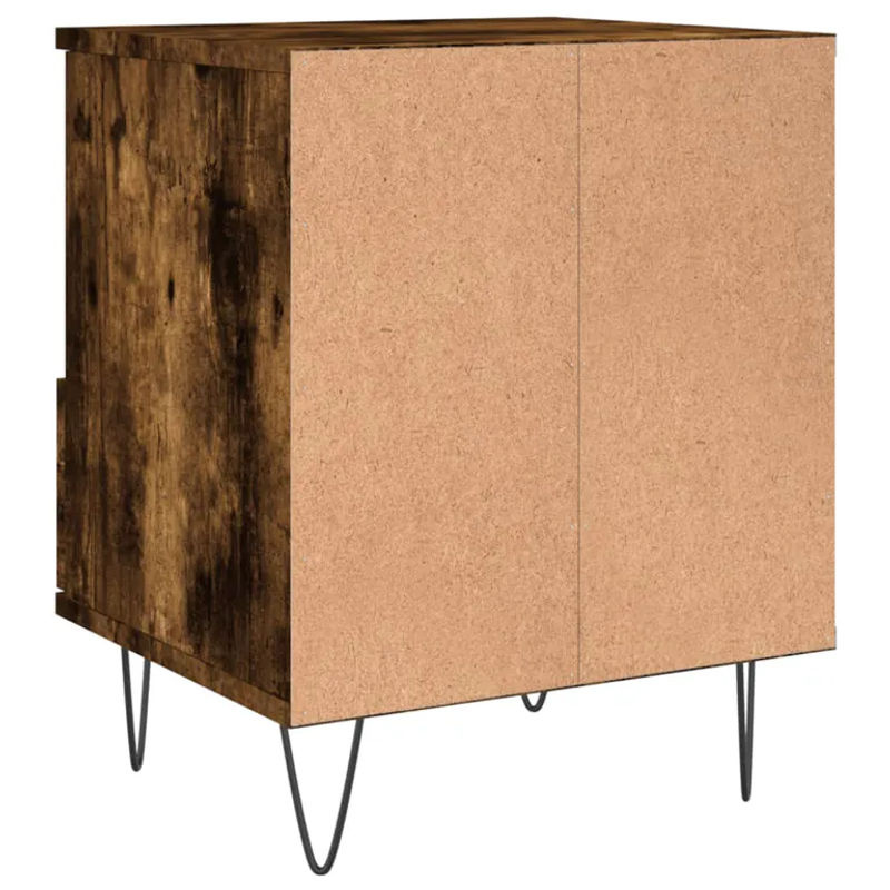 Vidaxl Nachttisch in Braun im Industrial Design aus Holzwerkstoff und Metall, B/T/H: 40 x 35 x 50 cm - Bild 3