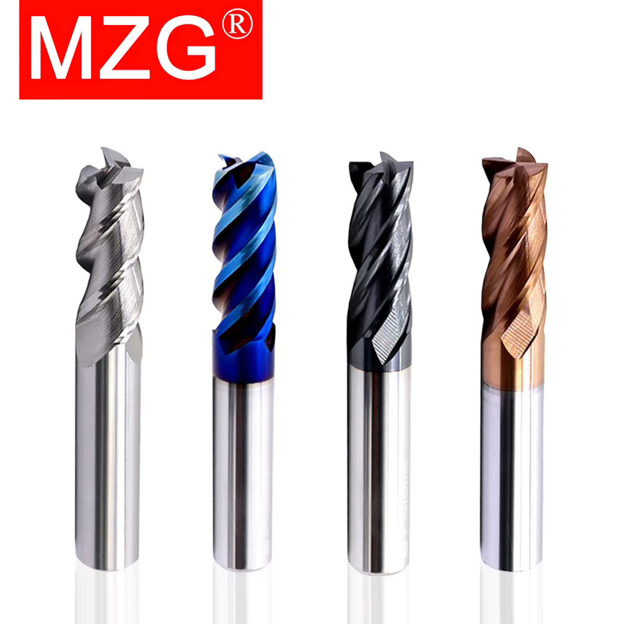 MZG Hartmetall-Schaftfräser mit 3-4 Flöten für die CNC-Bearbeitung von Eisen - Bild 1