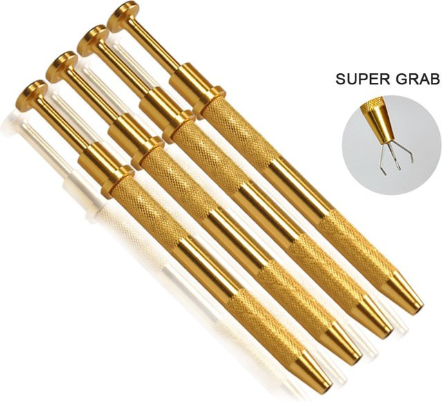 Lefavor Komponentengreifer mit vier Krallen in Gold für IC, BGA-Chips und elektronische Reparaturen - Bild 1