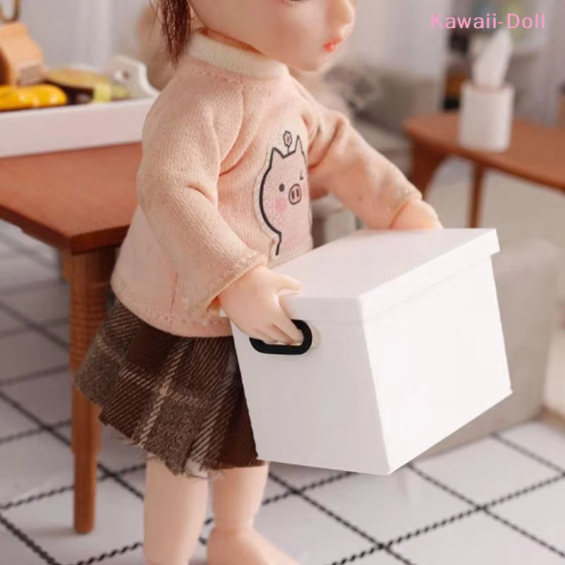 DIAPER&CORED 3-teiliges Set Miniatur-Aufbewahrungsboxen mit Deckel aus Kunststoff für Mikroszenen und Heimdekoration - Bild 4