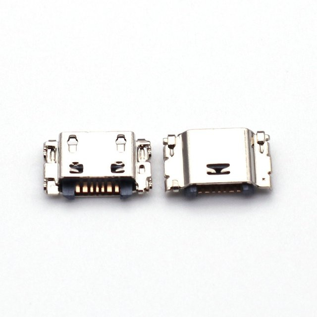 100 Stück Micro-USB 7-Pin Ladeanschluss in Silber für Samsung J5 J7 A7 A8 A10 J330 J530 J730 J1 J100 J500 J5008 J700F J7008 - Bild 1