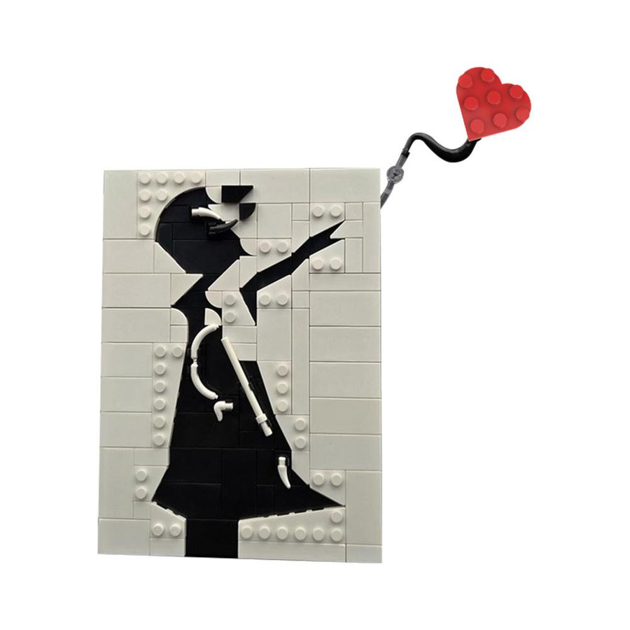 Yiran toy MOC Banksy Mädchen mit Ballon Bausteine ab 14 Jahren - Bild 3