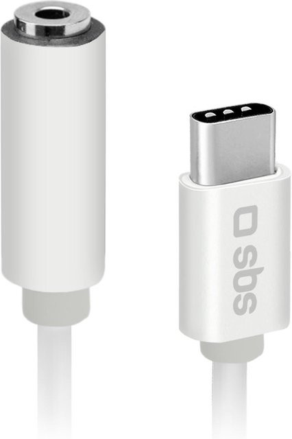 SBS USB-C auf 3,5 mm Klinkenbuchse Adapter in Weiß - Bild 1