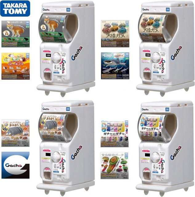 Takaratomyarts Gachapon Machine Miniaturen Gacha Let's Go To Gacha Abschnitt Kapselspielzeug Figuren im Maßstab 1:12 in Weiß - Bild 1