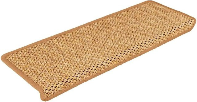 vidaXL Stufenmatten Selbstklebend in Sisal-Optik, 30 Stück, Orange/Beige, B: 65 cm, T: 21 cm, H: 4 cm - Bild 1