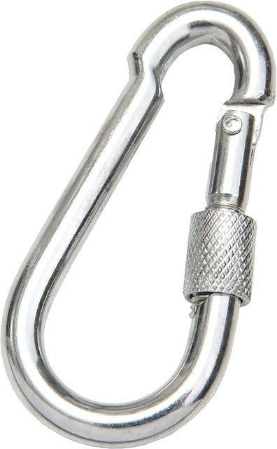 Conacord Schraub-Karabinerhaken aus Edelstahl in Silber, Durchmesser: 11 mm, Länge: 120 mm - Bild 1