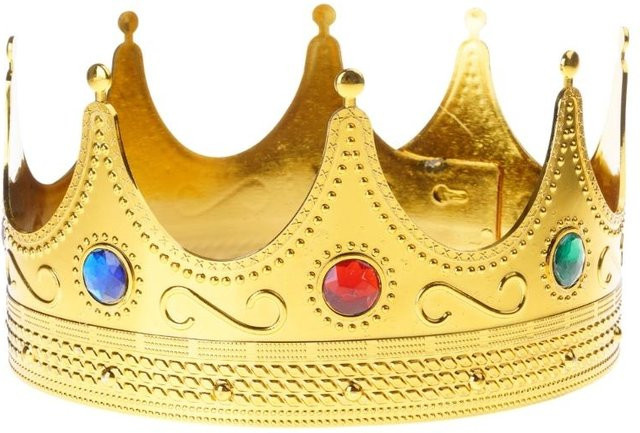 Deamos Goldene Königskrone, Prinzenkostüm-Accessoires, Zubehör - Bild 1
