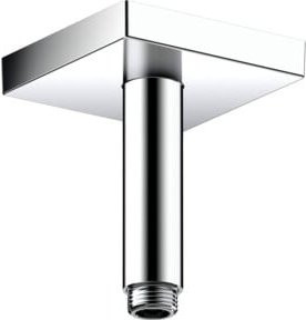 Hansgrohe Deckenanschluss eckig in Brushed Black Chrome mit 100mm Anschluss und 1/2 Zoll Gewinde - Bild 1