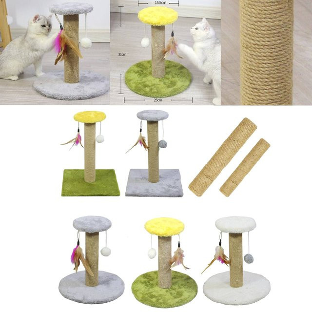 Homyl Kratzbaum für Katzen mit integriertem Spielzeug und ersetzbarem Sisal, modern und schlicht - Bild 1