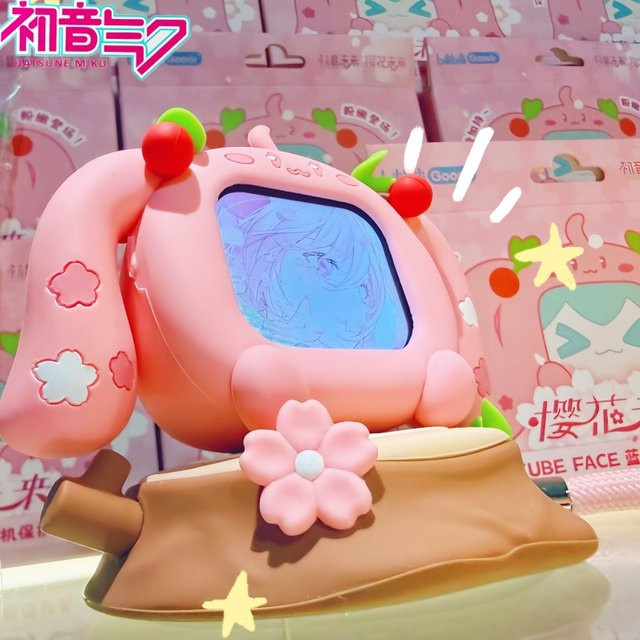 Bandai Hatsune Miku Bluetooth Kopfhörer Box Cube Face LCD Spielzeug - Bild 1