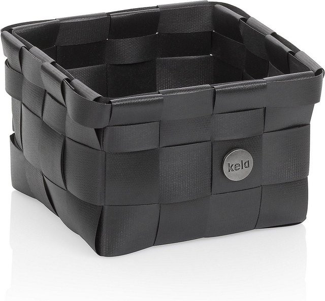Korb NEO von Kela in Schwarz aus Kunststoff, quadratisch, Tischmodell - Bild 1