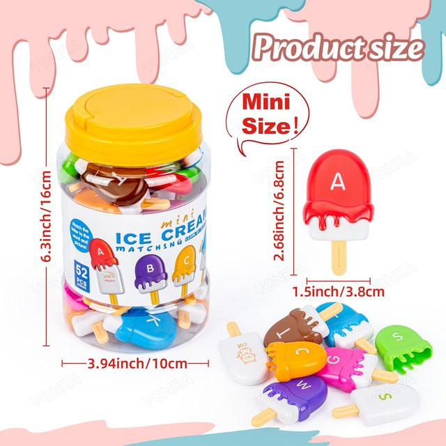 Alphabet Lernspielzeug Eiscreme ABC Buchstaben, Zuordnungsspielzeug, ab 1,5 Jahre - Bild 1