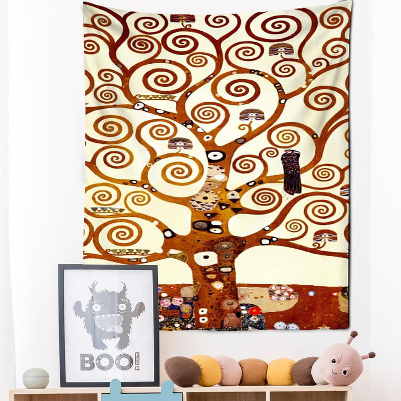 Super Six Wandteppich Baum des Lebens in abstrakter Ölgemälde-Optik, mehrfarbig, B: 150 cm, H: 130 cm - Bild 4
