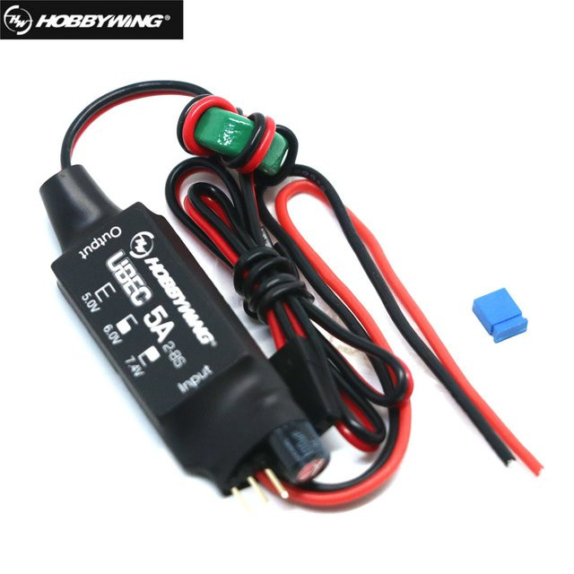 Hobbywing UBEC V2 5A Hochspannung Regler Modul für 2-8S, einstellbar auf 5V, 6V oder 7,4V, Schwarz - Bild 1