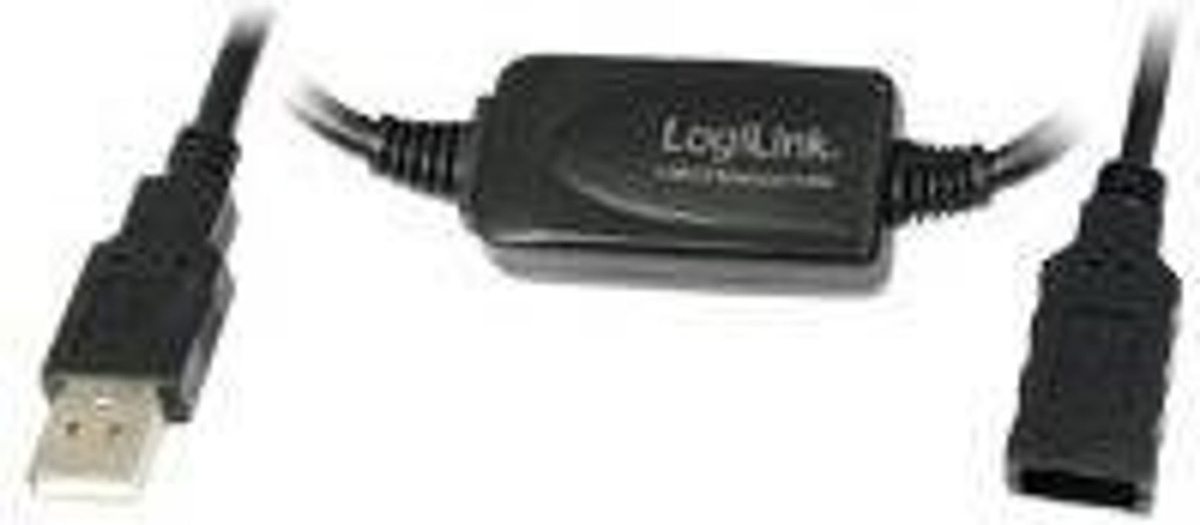 LogiLink USB 2.0 Aktives Verlängerungskabel USB-A Stecker auf USB-A Buchse Schwarz 25,0 m UA0147 - Bild 2