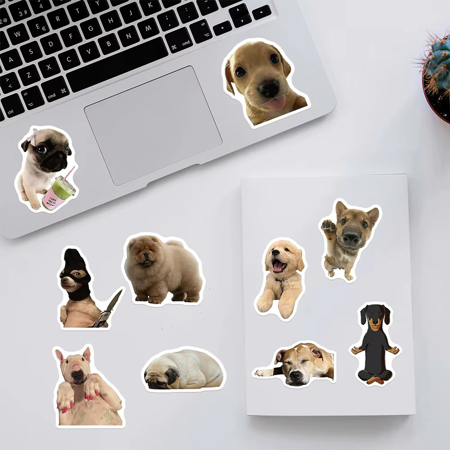 Charile Lustige Tier-Hunde-Meme Aufkleber Set in Mehrfarbig für Laptop, Handy und Gepäck - Bild 5