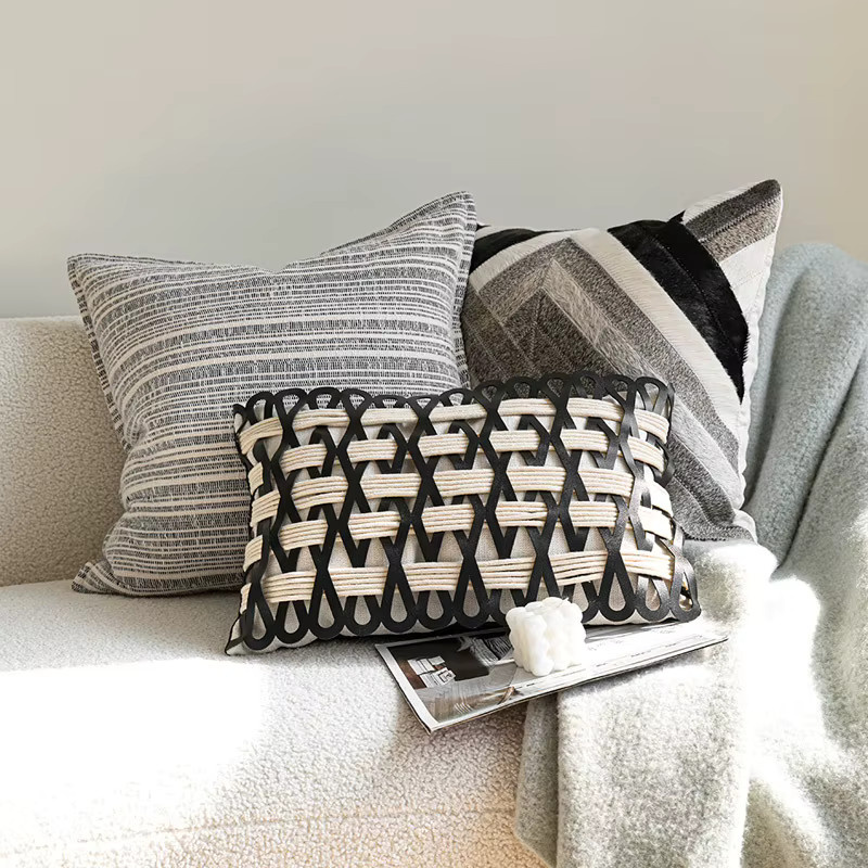 Senric Aurora Design Luxus Kissenbezug Beige gewebt für Sofa und Bett B/H: 30 x 50 cm und 50 x 50 cm - Bild 2