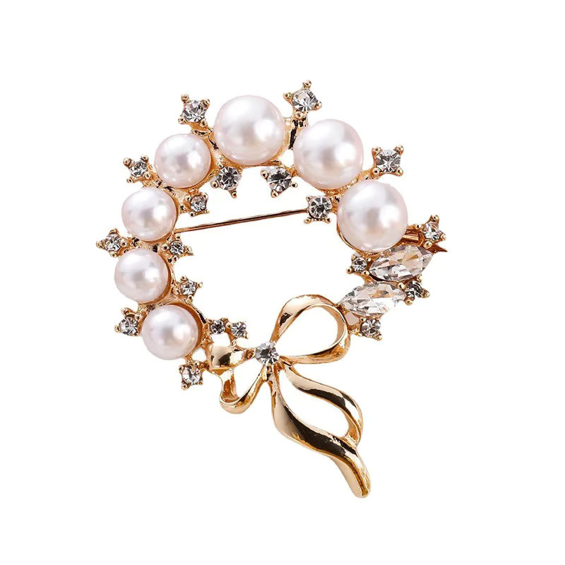 Brosche Blume, Perle, Kristall, Hochzeit - Bild 4