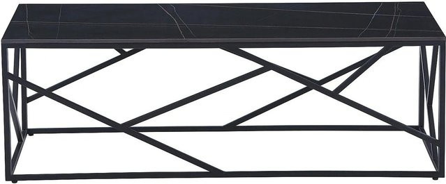 Couchtisch Melrone von Vente-unique in Schwarz mit Keramikplatte und Metallgestell, B/T/H: 120 x 60 x 40,5 cm - Bild 1
