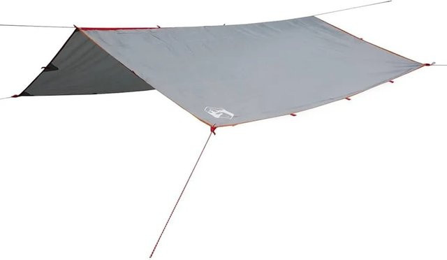 vidaXL Tarp aus Polyester, grau und orange, wasserdicht, B/T: 400 x 294 cm - Bild 1