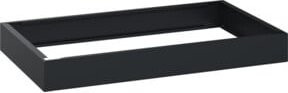 C + P Möbelsysteme Unterbau Stahl auf 100mm Sockel, Farbe: Schwarzgrau RAL 7021, B/T/H: 90 x 50 x 10 cm - Bild 1