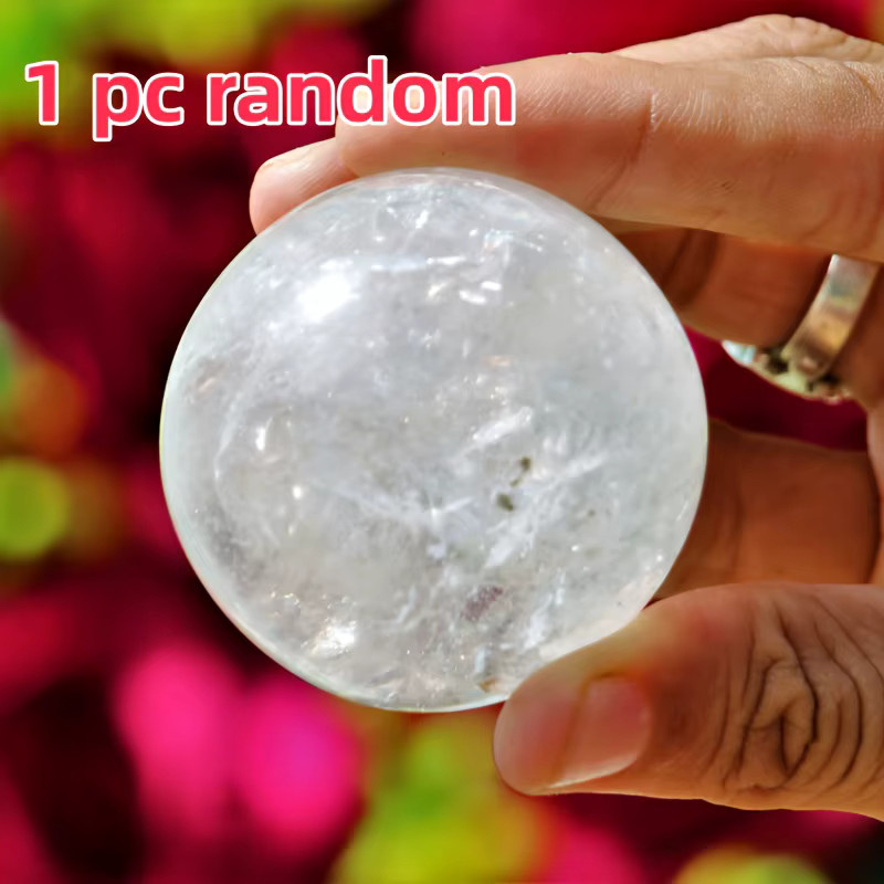 CrystalHola Natürliche Weiße Phantom-Kristallkugel aus transparentem Edelstein als Dekoration und Sammlerstück - Bild 3