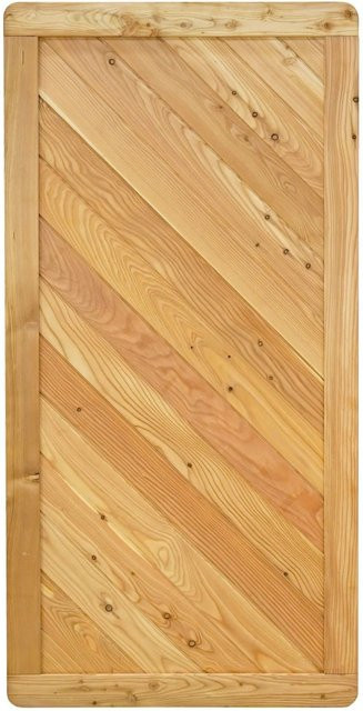 GartenLand Massivzaun NIZZA Holzzaun aus Lärche, Farbe Braun, blickdicht, B/H: 90 x 180 cm - Bild 1